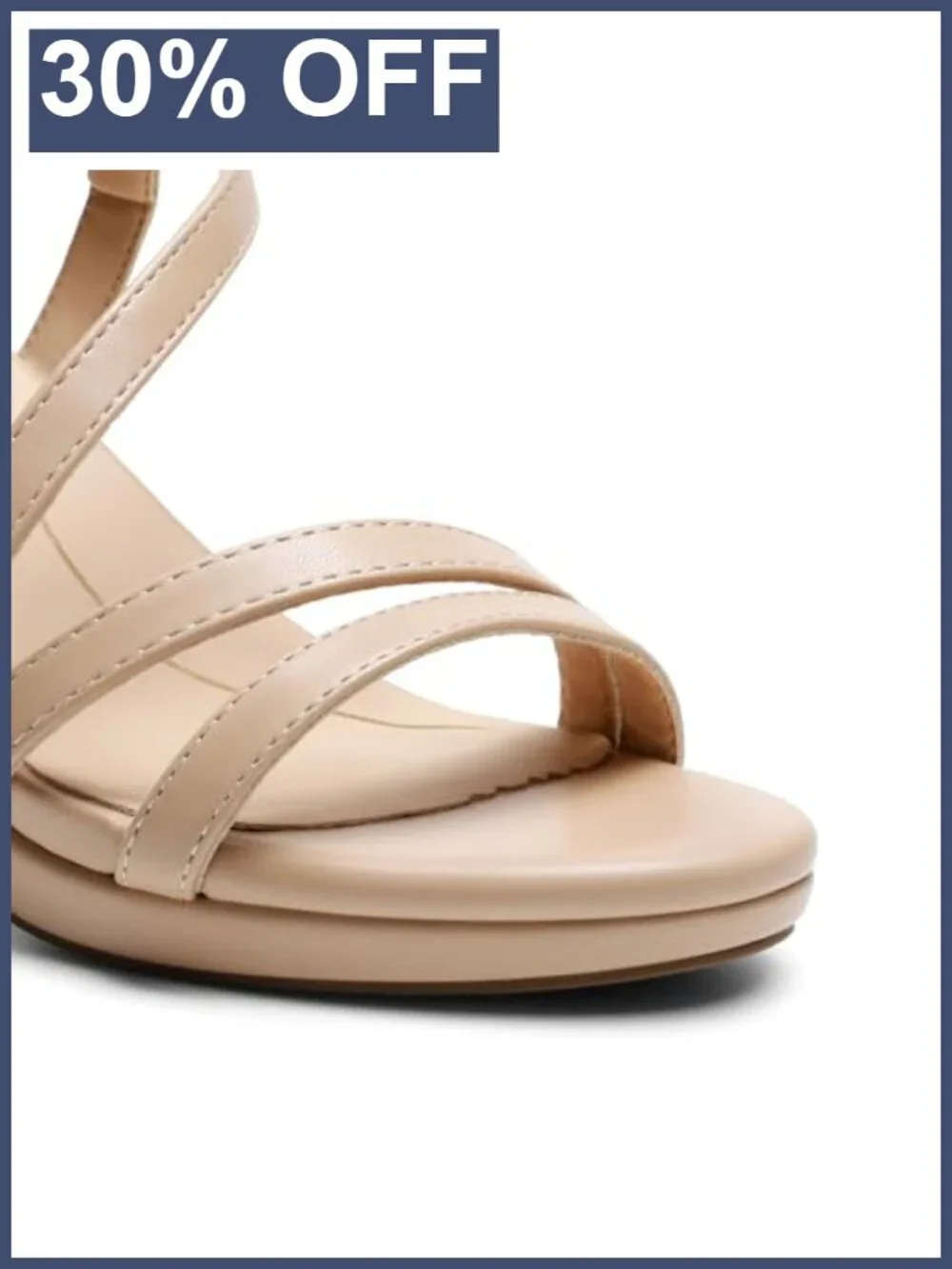 Women's Strappy Platform Heels Faux Leather Dress Sandals Slingback